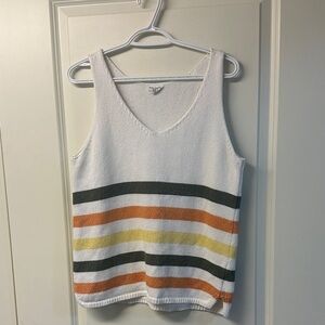 Tribal Jeans Striped Sleeveless Knit Top